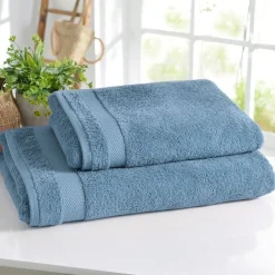 Drap de bain en coton ATLANTIQUE - Bleu nuage