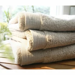 Drap de bain micro-coton 600 gr/m² uni Sable
