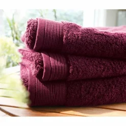 Drap de bain micro-coton 600 gr/m² uni Cyclamen