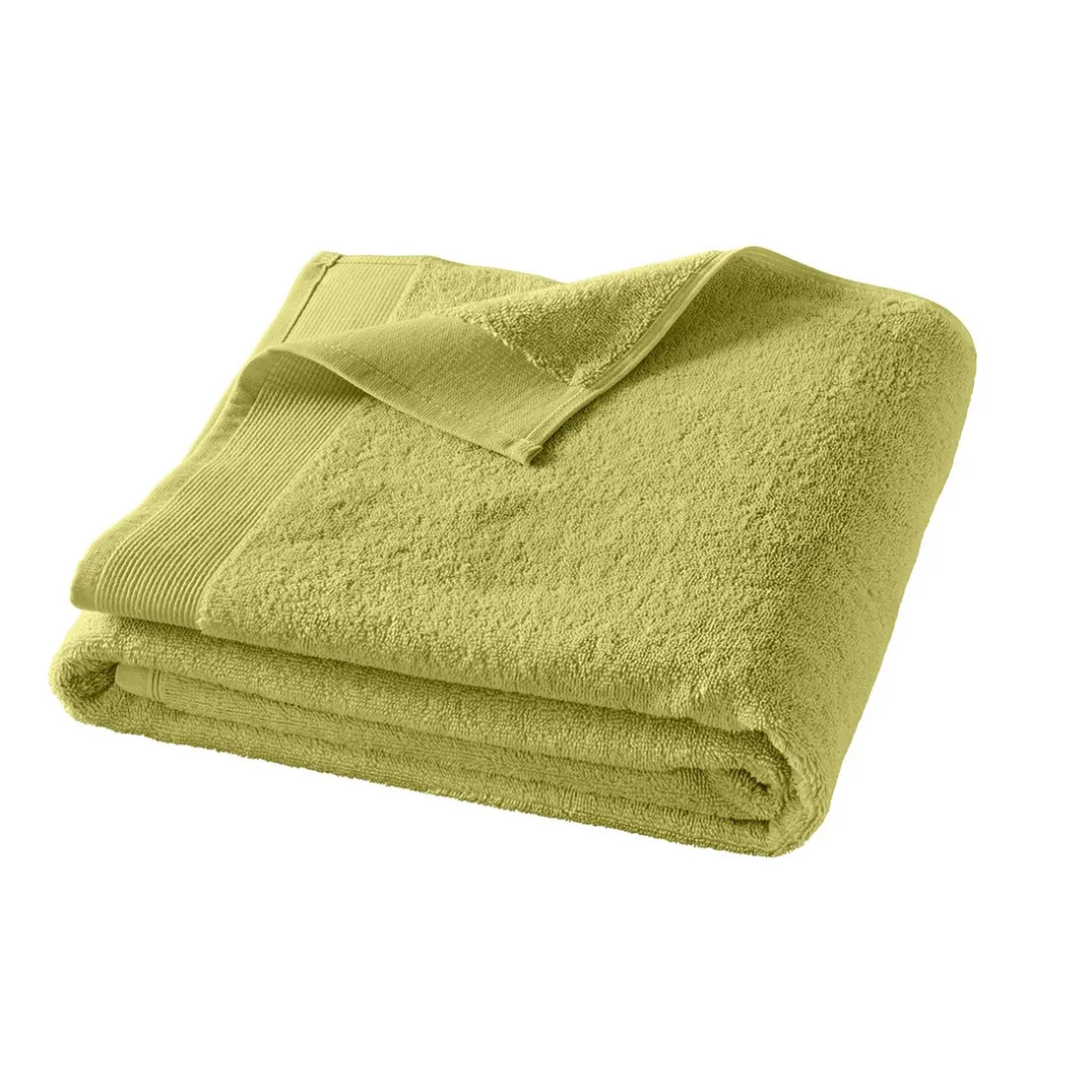 Drap de bain uni en micro-coton 600 gr/m² - Lichen