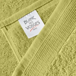 Drap de bain uni en micro-coton 600 gr/m² - Lichen