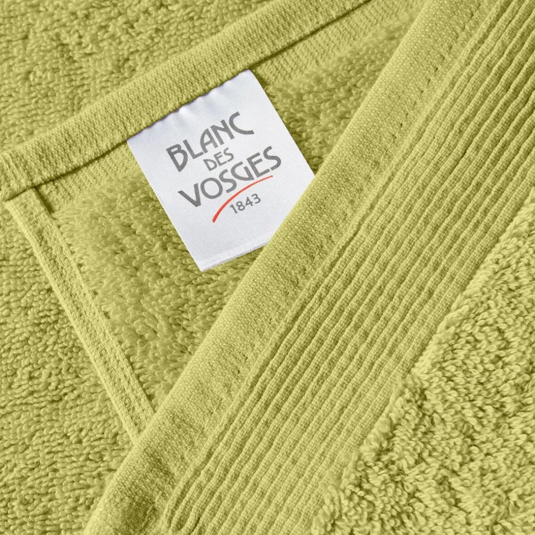 Drap de bain uni en micro-coton 600 gr/m² - Lichen