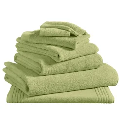 Drap de bain uni en micro-coton 600 gr/m² - Lichen