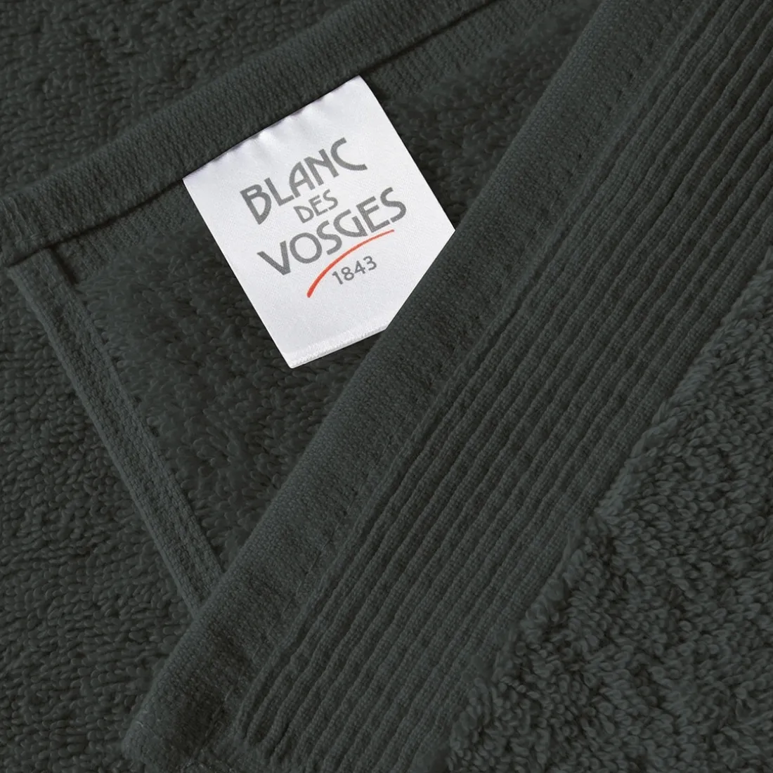 Drap de bain uni en micro-coton 600 gr/m² - Gris anthracite
