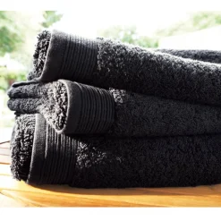 Drap de bain uni en micro-coton 600 gr/m² - Gris anthracite