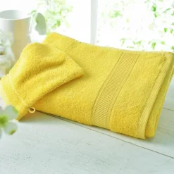 Drap de bain unies lauréat 450gm2 Becquet - Jaune