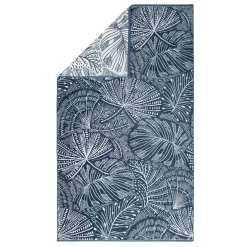 Drap de plage en coton, et lurex Bornéo Java bleu