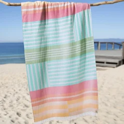 Drap de plage en coton éponge SUNSHINE Multicolore
