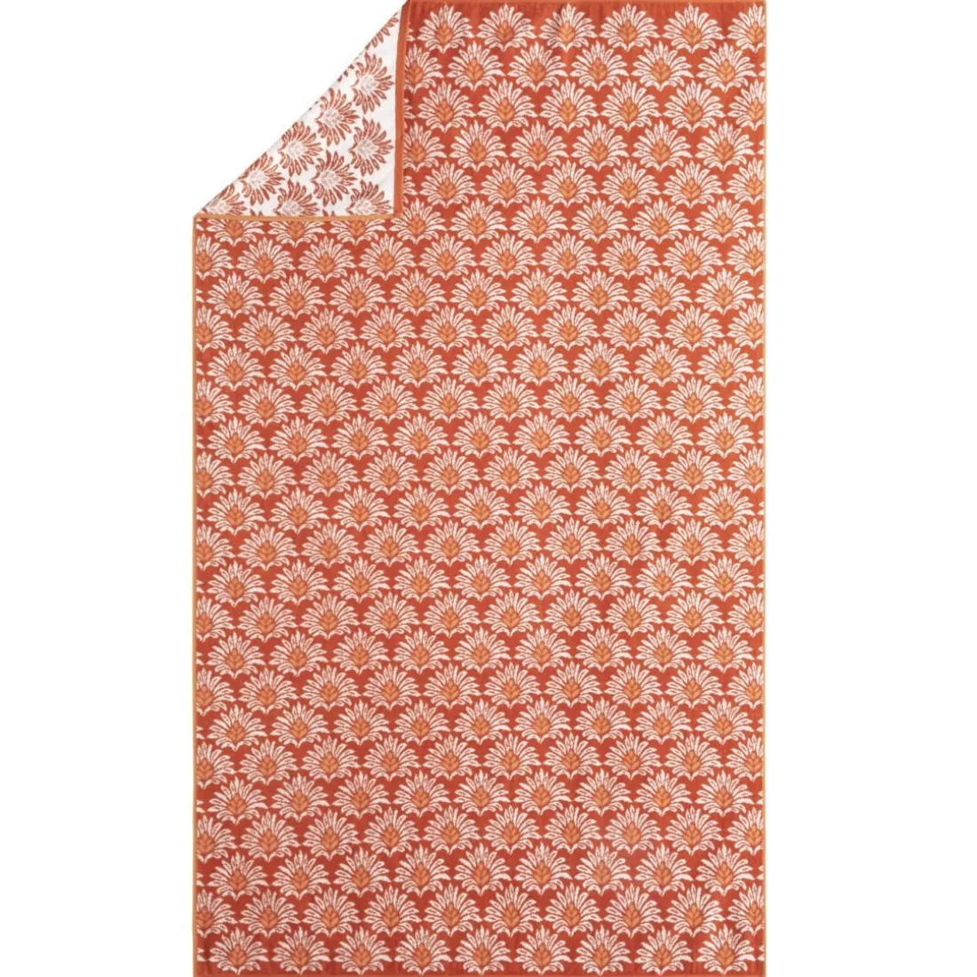 Drap de plage imprimé en jacquard de coton Orange