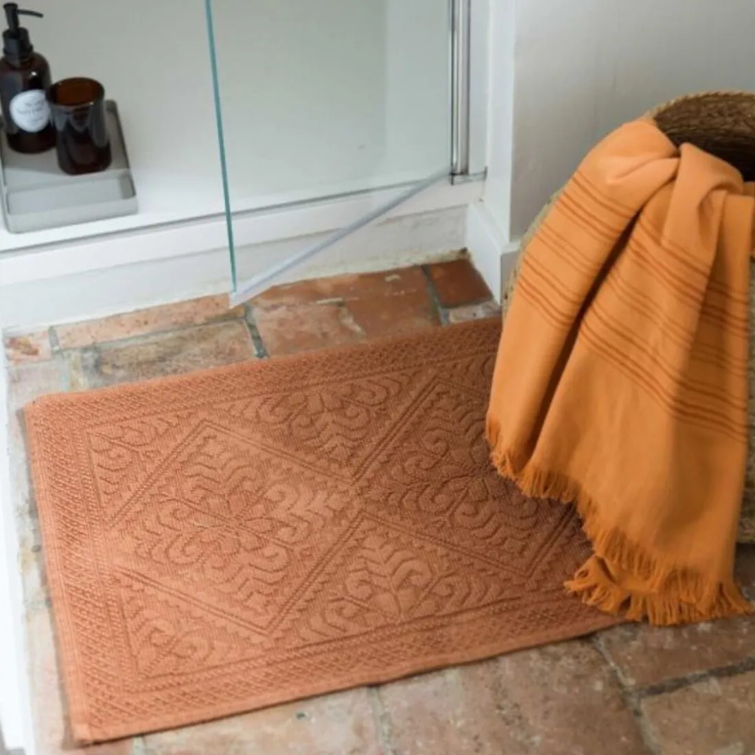 Drap hammam Cancun Citrouille 90 x 180
