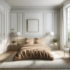 Drap housse Articulé Percale de coton TERTIO® - beige rosé