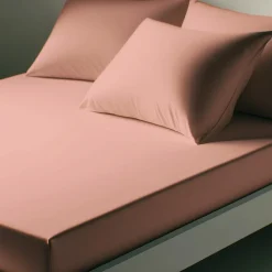 Drap housse coton TERTIO® - Rose blush