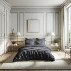 Drap Housse Grand Bonnet Percale De Coton TERTIO® - Anthracite