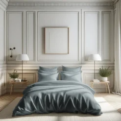 Drap Housse Grand Bonnet Percale De Coton TERTIO® - Gris Perle