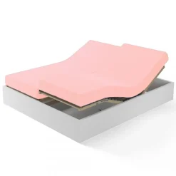 Drap housse sommier articulé coton TERTIO® - Rose blush