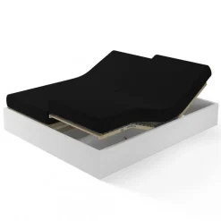 Drap housse sommier articulé coton TERTIO® - Noir