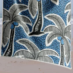 Drap plage PALMIER 90x180 bleu