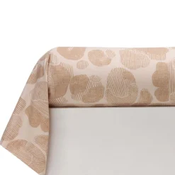 Drap plat adulte PAULETTE motif léopard stylisé, beige