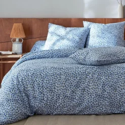 Drap plat adultes, coton imprimé,DR. SAFARI BLEU