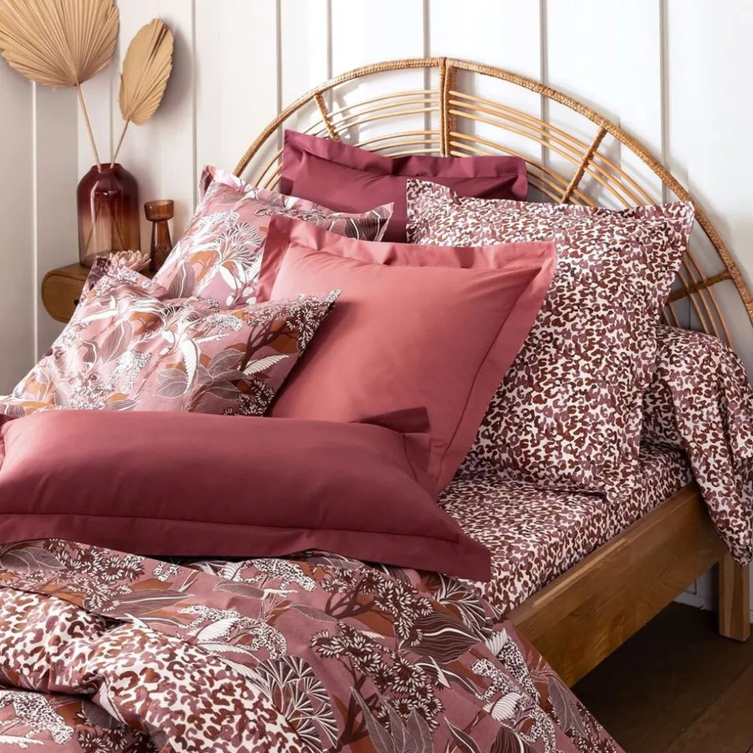 Drap plat bois de rose PANTHERE