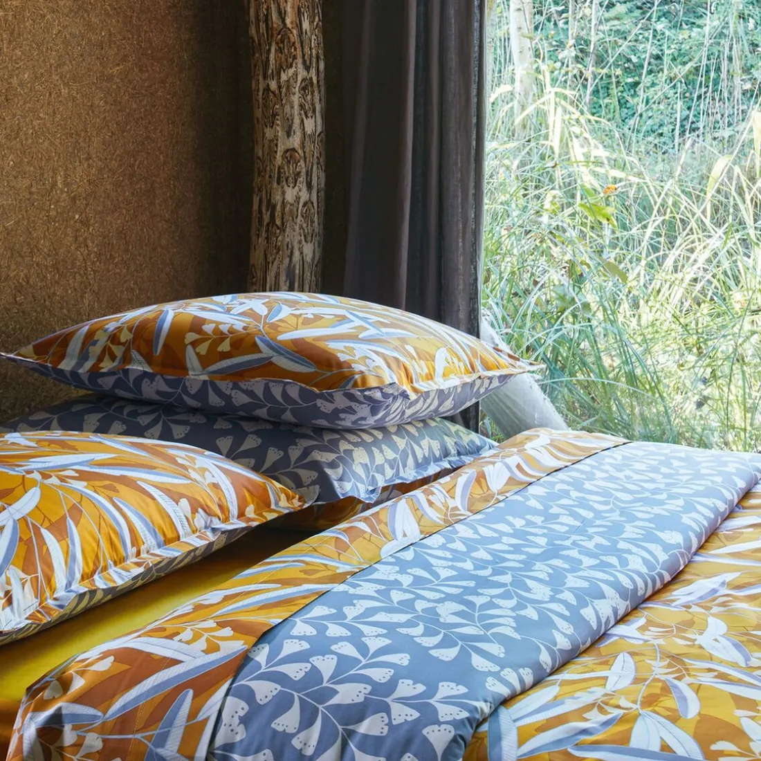 Drap plat BOTANICO Jaune Ocre