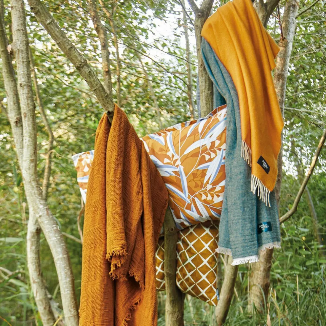 Drap plat BOTANICO Jaune Ocre