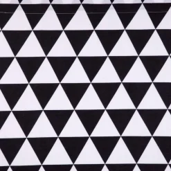 Drap plat coton LORENZ - noir/blanc