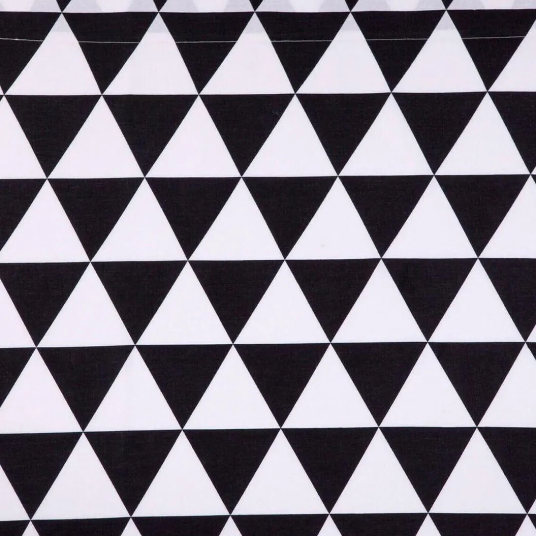 Drap plat coton LORENZ - noir/blanc