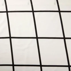 Drap plat coton PIASTRELLA - noir/blanc