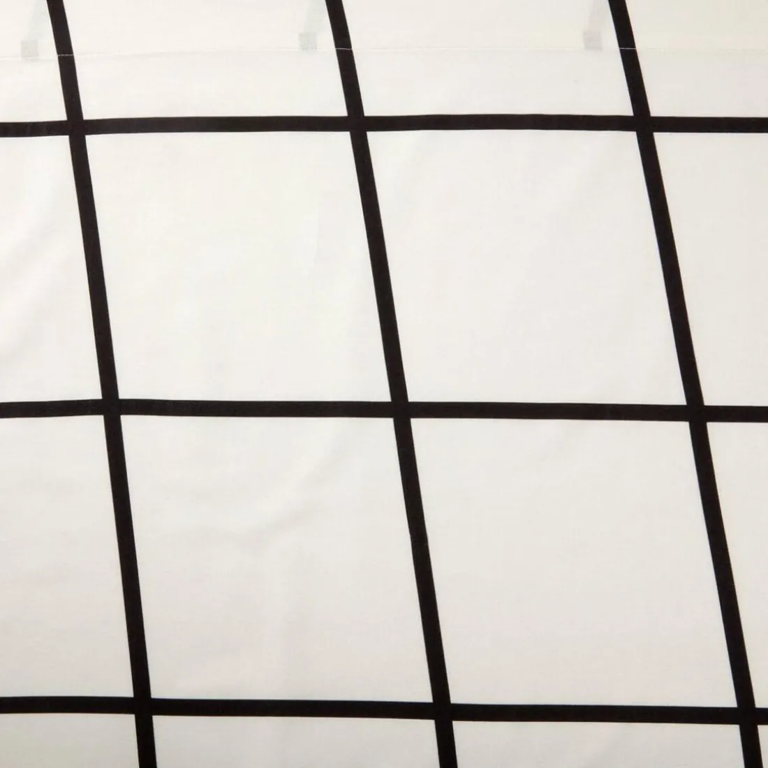 Drap plat coton PIASTRELLA - noir/blanc
