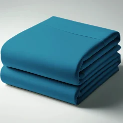 Drap plat coton TERTIO® - Bleu Canard