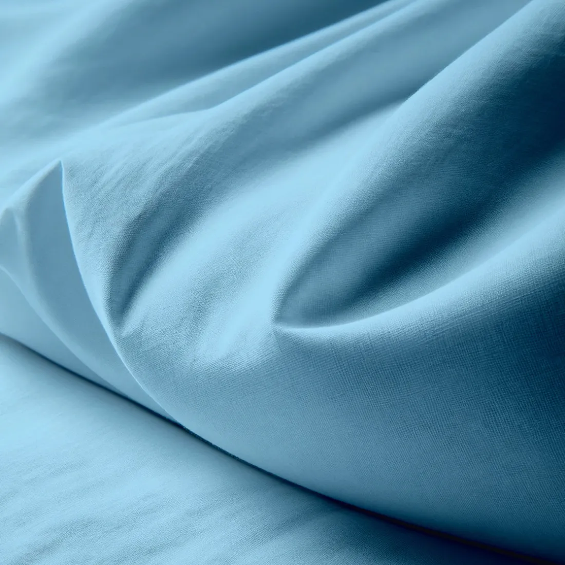 Drap plat coton TERTIO® - Bleu Lagon