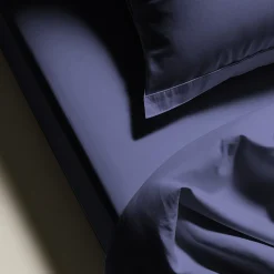 Drap plat coton TERTIO® - Bleu Indigo