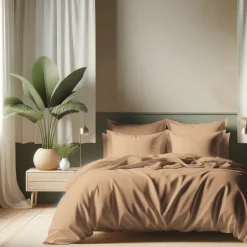 Drap plat coton TERTIO® - beige rosé