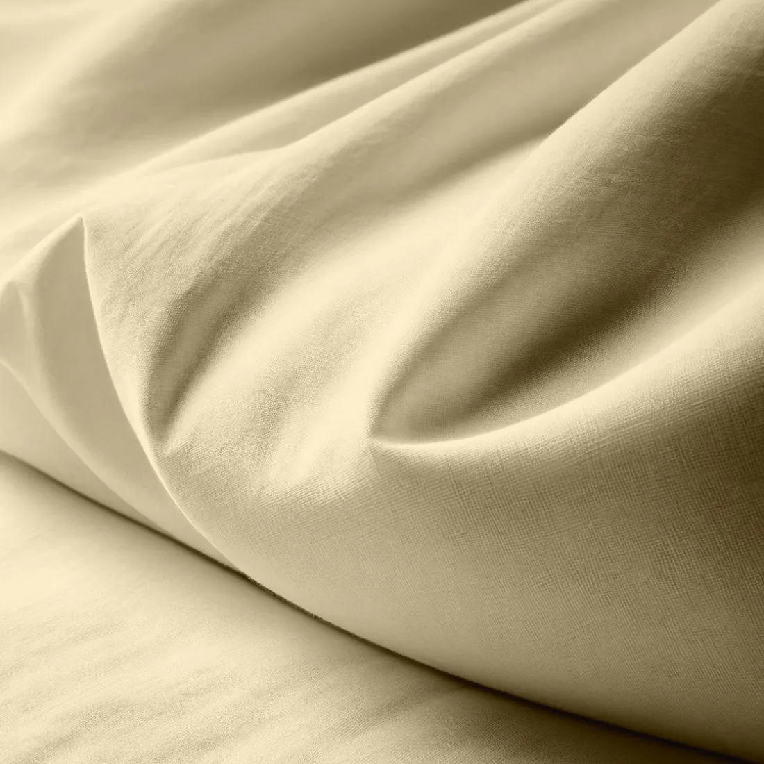 Drap plat coton TERTIO® - Beige Ficelle