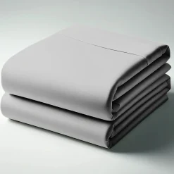 Drap plat coton TERTIO® - Bleu Glacier