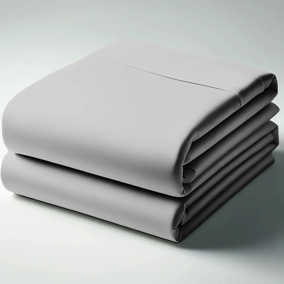 Drap plat coton TERTIO® - Bleu Glacier