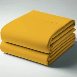 Drap plat coton TERTIO® - Curry