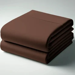Drap plat coton TERTIO® - Chocolat