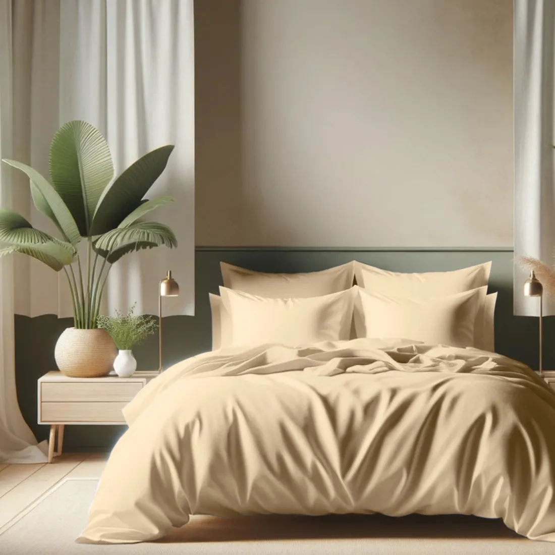 Drap plat coton TERTIO® - Ecru