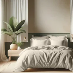 Drap plat coton TERTIO® - Gris Galet