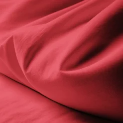 Drap plat coton TERTIO® - Rouge Carmin