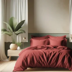 Drap plat coton TERTIO® - Terracotta