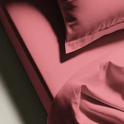 Drap plat coton TERTIO® - Vieux Rose