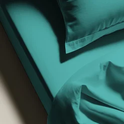 Drap plat coton TERTIO® - vert émeraude