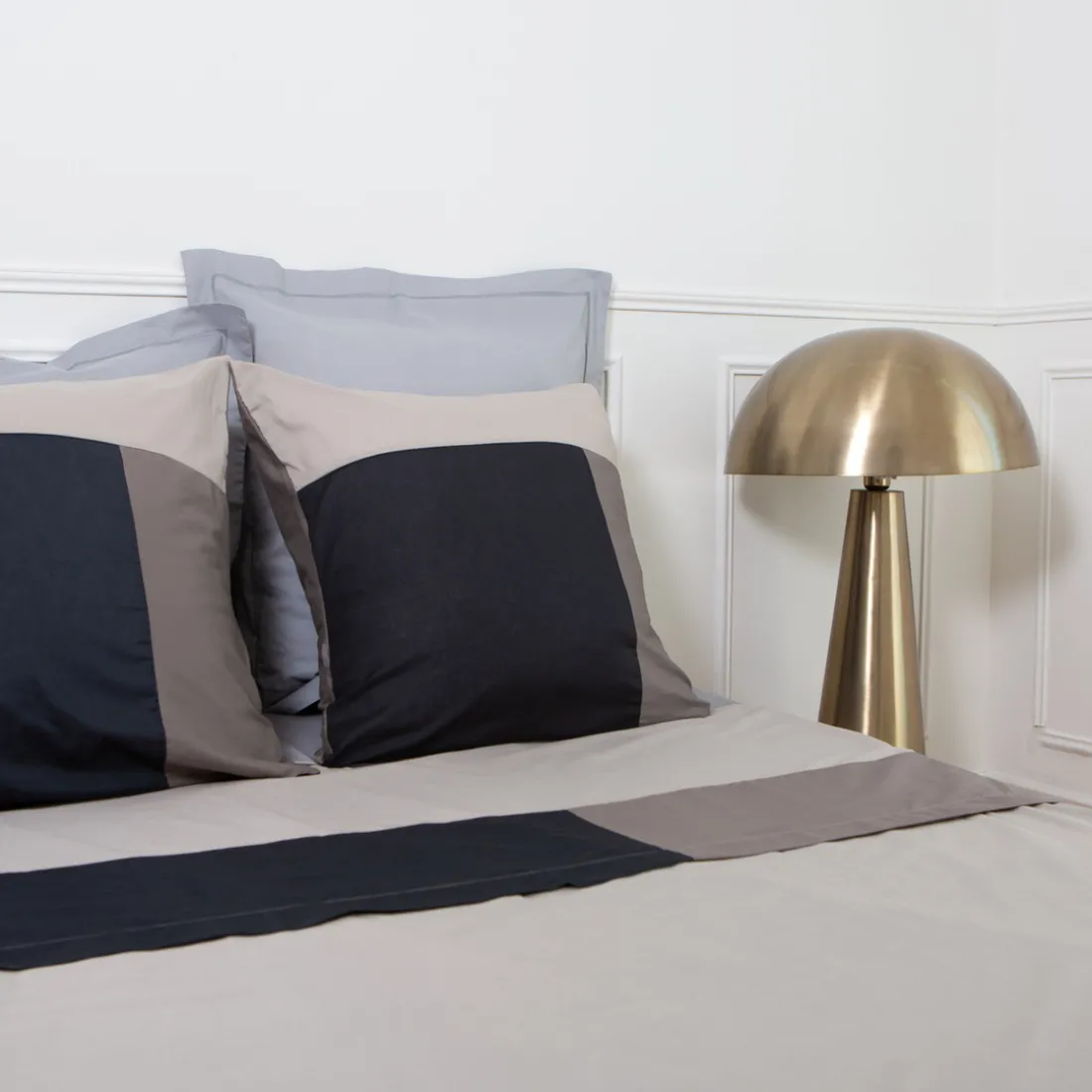 Drap plat coton TRIO - noir