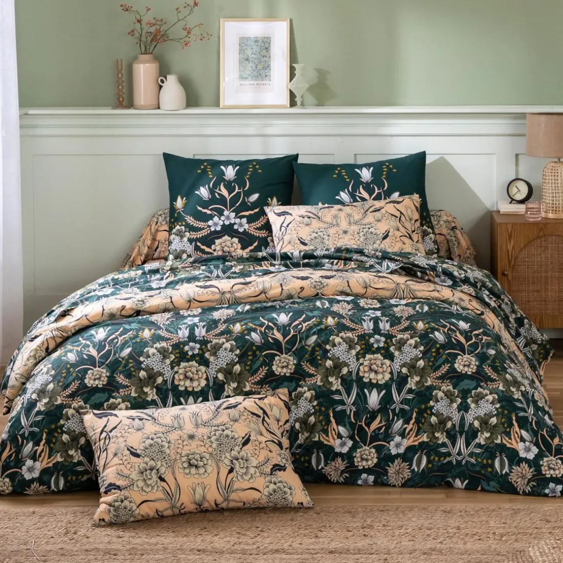 Drap plat DR. BRITISH style anglais, vert foncé