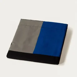 Drap plat en coton TRIO-Bleu Majorelle