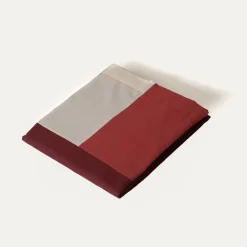 Drap plat en coton TRIO-Terracotta