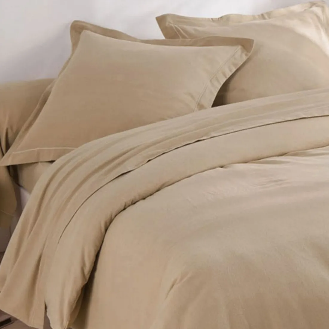 Drap plat en flanelle LAUREAT beige